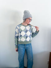 Load image into Gallery viewer, One-of-a-Kind: Diamond Block Quilt Pullover (S/M)