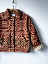 Load image into Gallery viewer, One-of-a-Kind: Overshot Coverlet Cropped Coat (XS/S)