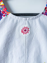 Load image into Gallery viewer, One-of-a-Kind: Vintage Tutti Fruitti Tablecloth Pearl Snap Tank (S)