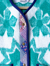 Load image into Gallery viewer, One-of-a-Kind: Floral Wool Blanket Snap Front Vest (L)