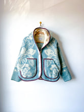 Load image into Gallery viewer, One-of-a-Kind: Golden Dawn Wool Blanket Hooded Flora Jacket (M)