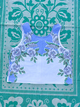 Load image into Gallery viewer, One-of-a-Kind: Hollyhock Vintage Tablecloth Pearl Snap Tank (M)