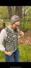 Load image into Gallery viewer, One-of-a-Kind: Woven Coverlet Snap Front Vest (M)