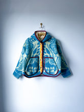Load image into Gallery viewer, One-of-a-Kind: Ukrainian Floral Wool Blanket Hooded Flora Jacket (M)