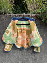 Load image into Gallery viewer, One-of-a-Kind: Geometric Floral Ukrainian Blanket Flora Jacket (S)