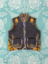 Load image into Gallery viewer, One-of-a-Kind: Bark and Goldenrod Vintage Blanket Vest (XS-M)