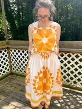 Load image into Gallery viewer, One-of-a-Kind: Sunburst Quilt Top Skirt (flexible sizing)