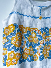Load image into Gallery viewer, One-of-a-Kind: Vintage Linen Tablecloth Turnaround Tank (S)
