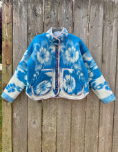 Load image into Gallery viewer, One-of-a-Kind: Blueberry Floral Ukrainian Blanket Flora Jacket (M)
