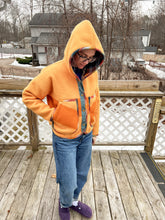 Load image into Gallery viewer, One-of-a-Kind: Hudson Bay Wool Blanket Hooded Flora Jacket (S)