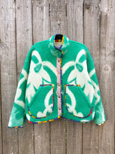 Load image into Gallery viewer, One-of-a-Kind: Green Ukrainian Blanket Flora Jacket (M)