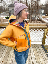 Load image into Gallery viewer, One-of-a-Kind: Hudson Bay Wool Blanket Hooded Flora Jacket (S)