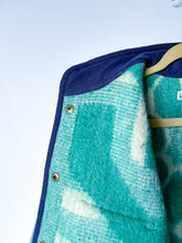 Load image into Gallery viewer, One-of-a-Kind: Kelly Green Floral Ukrainian Wool Blanket Flora Jacket (S)