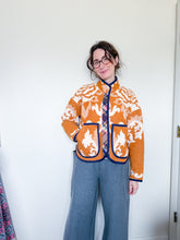Load image into Gallery viewer, One-of-a-Kind: Camel and White Blanket Flora Jacket (S)