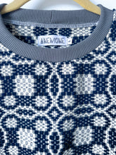 Load image into Gallery viewer, One-of-a-Kind: Black and Cream Coverlet Pullover (L)