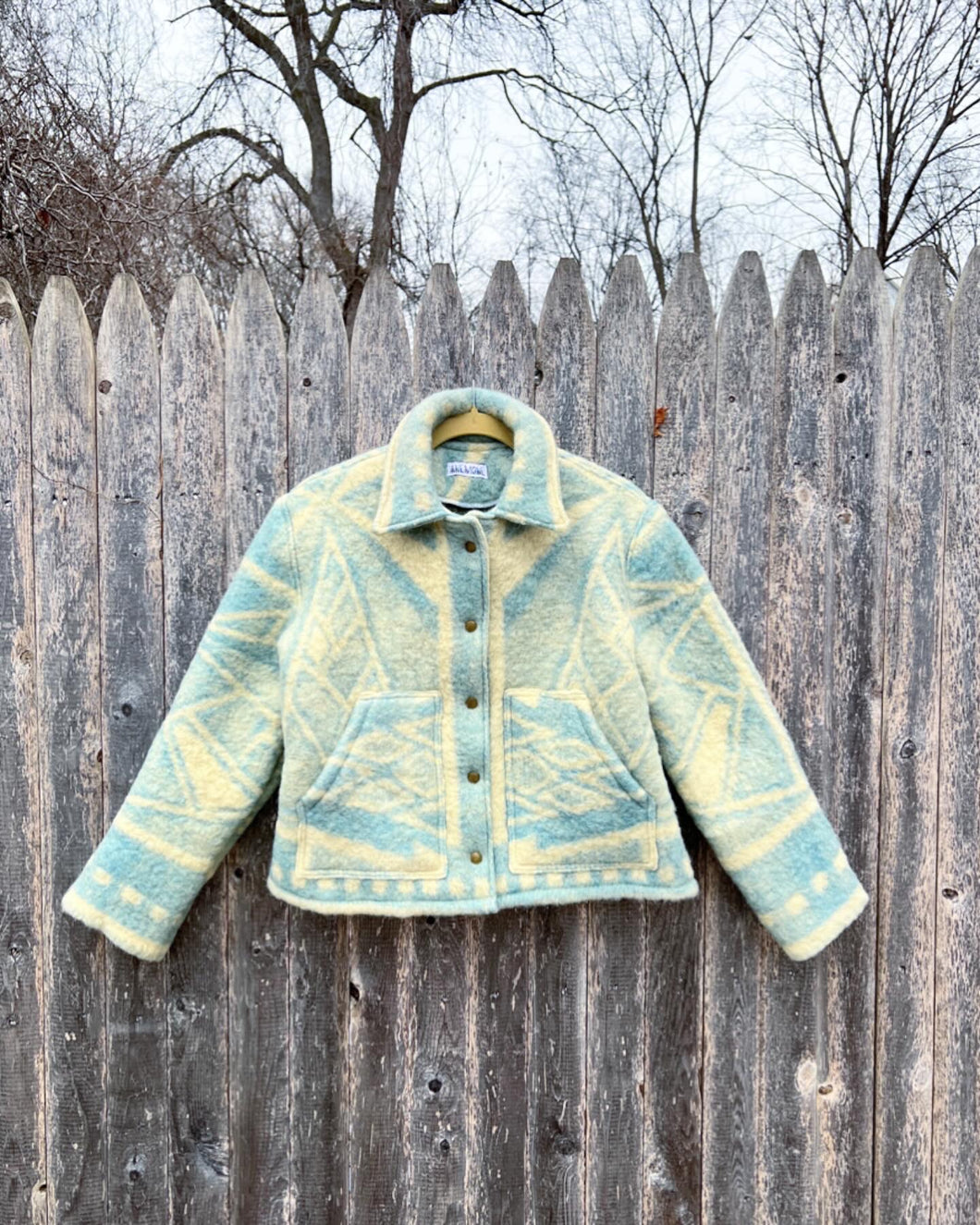 One-of-a-Kind: Vintage Van Wyk Health Wool Blanket Cropped Coat