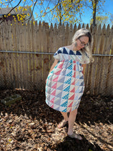 Load image into Gallery viewer, One-of-a-Kind: Half Square Triangle Swing Dress