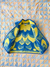 Load image into Gallery viewer, One-of-a-Kind: Blue and Yellow Floral Ukrainian Blanket Vest (L/XL)