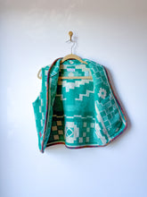 Load image into Gallery viewer, One-of-a-Kind: Vintage Geometric Blanket Vest (XS-M)
