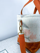 Load image into Gallery viewer, One-of-a-Kind: Floral Wool Blanket Project Bag (with detachable strap)