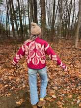 Load image into Gallery viewer, One-of-a-Kind: Fuchsia Berry Ukrainian Wool Blanket Flora Jacket (S)