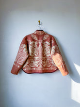 Load image into Gallery viewer, One-of-a-Kind: Orr Health Tan/Dusty Rose Wool Blanket Flora Jacket (M)