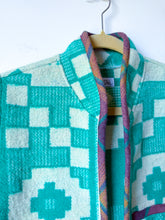 Load image into Gallery viewer, One-of-a-Kind: Vintage Geometric Blanket Vest (XS-M)