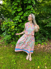 Load image into Gallery viewer, One-of-a-Kind: Ocean Waves Quilt Top Skirt (flexible sizing)