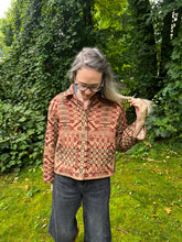 Load image into Gallery viewer, One-of-a-Kind: Overshot Coverlet Cropped Coat (XS/S)