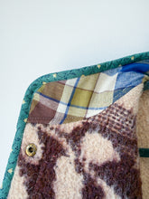Load image into Gallery viewer, One-of-a-Kind: Chocolate Floral Ukrainian Blanket Flora Jacket (S)