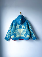 Load image into Gallery viewer, One-of-a-Kind: Ukrainian Floral Wool Blanket Hooded Flora Jacket (M)