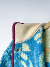 Load image into Gallery viewer, One-of-a-Kind: Ukrainian Floral Wool Blanket Hooded Flora Jacket (M)