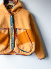 Load image into Gallery viewer, One-of-a-Kind: Hudson Bay Wool Blanket Hooded Flora Jacket (S)