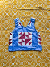 Load image into Gallery viewer, One-of-a-Kind: Old Maid's Puzzle QUILT TOP Turnaround Tank (S)