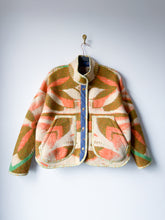 Load image into Gallery viewer, One-of-a-Kind: Orange and Green Floral Ukrainian Blanket Flora Jacket (M)