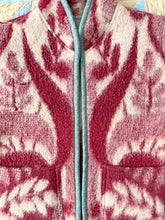 Load image into Gallery viewer, One-of-a-Kind: Burgundy Floral Ukrainian Blanket Vest (XS-M) #1