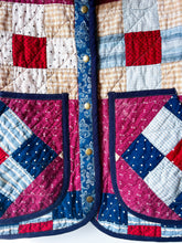 Load image into Gallery viewer, One-of-a-Kind: Nine Patch Flora Jacket (L)