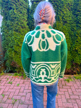 Load image into Gallery viewer, One-of-a-Kind: Forest Green Ukrainian Blanket Flora Jacket (M)