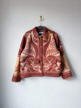 Load image into Gallery viewer, One-of-a-Kind: Chocolate Floral Blanket Field Jacket (L)