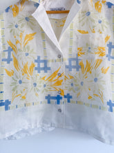 Load image into Gallery viewer, One-of-a-Kind: Vintage Lightweight Linen Tablecloth Shaftsbury Shirt (M)