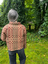 Load image into Gallery viewer, One-of-a-Kind: Overshot Coverlet Cropped Coat (XS/S)
