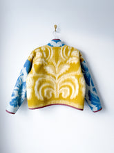 Load image into Gallery viewer, One-of-a-Kind: Colorblock Floral Ukrainian Wool Blanket Flora Jacket (S)