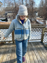 Load image into Gallery viewer, One-of-a-Kind: Early's Witney Point Wool Blanket Hooded Flora Jacket (L)