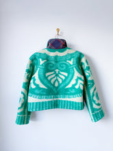 Load image into Gallery viewer, One-of-a-Kind: Green Floral Blanket Field Jacket (S)