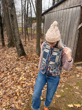 Load image into Gallery viewer, One-of-a-Kind: Woven Coverlet Snap Front Vest (M)
