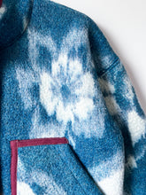 Load image into Gallery viewer, One-of-a-Kind: Ukrainian Deep Blue Floral Blanket Flora Jacket (S)