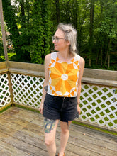 Load image into Gallery viewer, One-of-a-Kind: Sunburst Quilt Top Turnaround Tank (S)