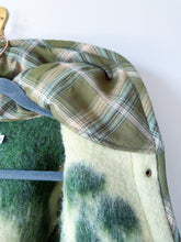 Load image into Gallery viewer, One-of-a-Kind: Deep Forest Floral Ukrainian Blanket Hooded Flora Jacket (M)