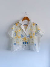 Load image into Gallery viewer, One-of-a-Kind: Vintage Lightweight Linen Tablecloth Shaftsbury Shirt (M)