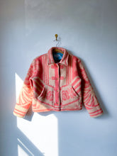 Load image into Gallery viewer, One-of-a-Kind: Floral Wool Blanket Cropped Chore Coat (M)
